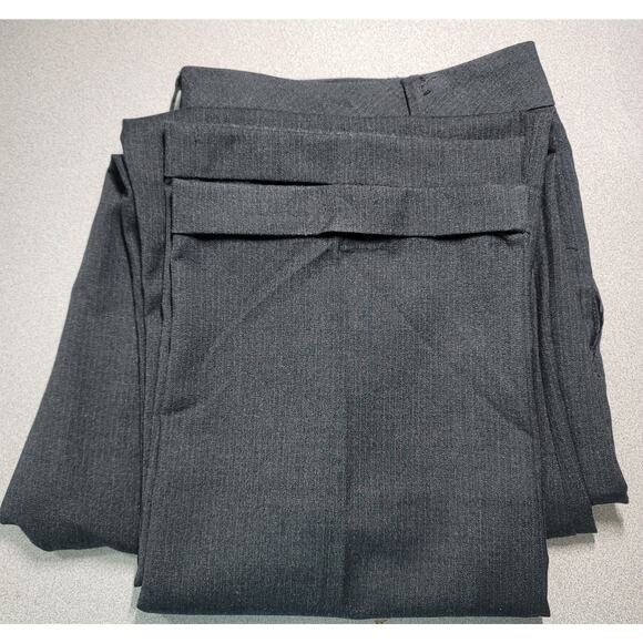 Worthington Charcoal Pinstripe Modern Fit Pleated Front Dress Pants 14 Stretch - Picture 5 of 6